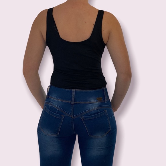 High Waisted Stretch Skinny Jeans by Bamboo Jeans. - Picture 5 of 16